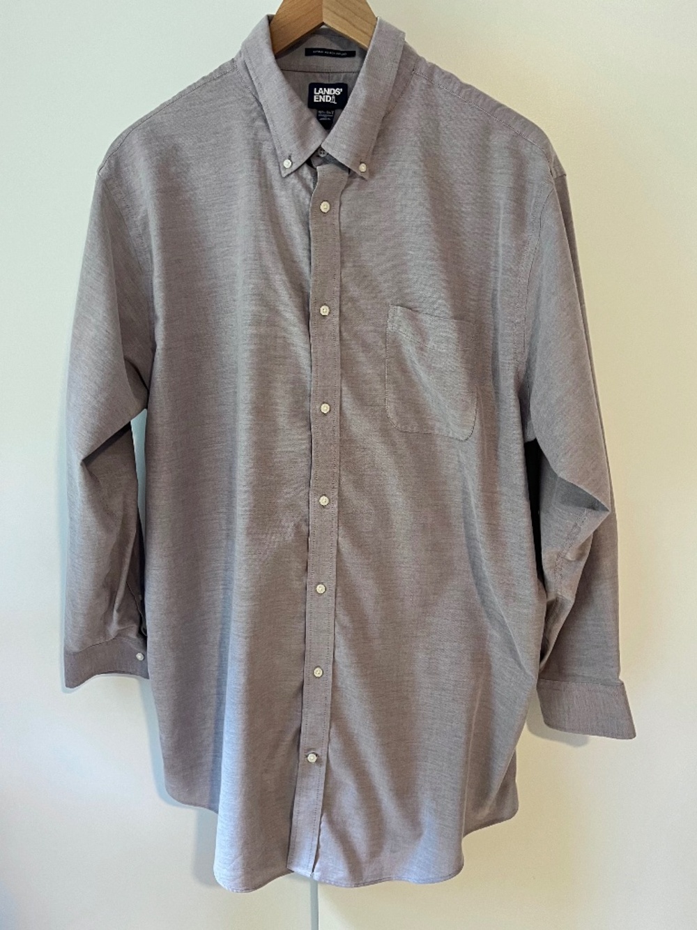 Lands End Men’s Big and Tall Dress Shirt 18.5 x 36